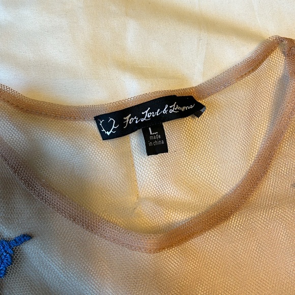 For Love and Lemons Luau top blue - Picture 2 of 8